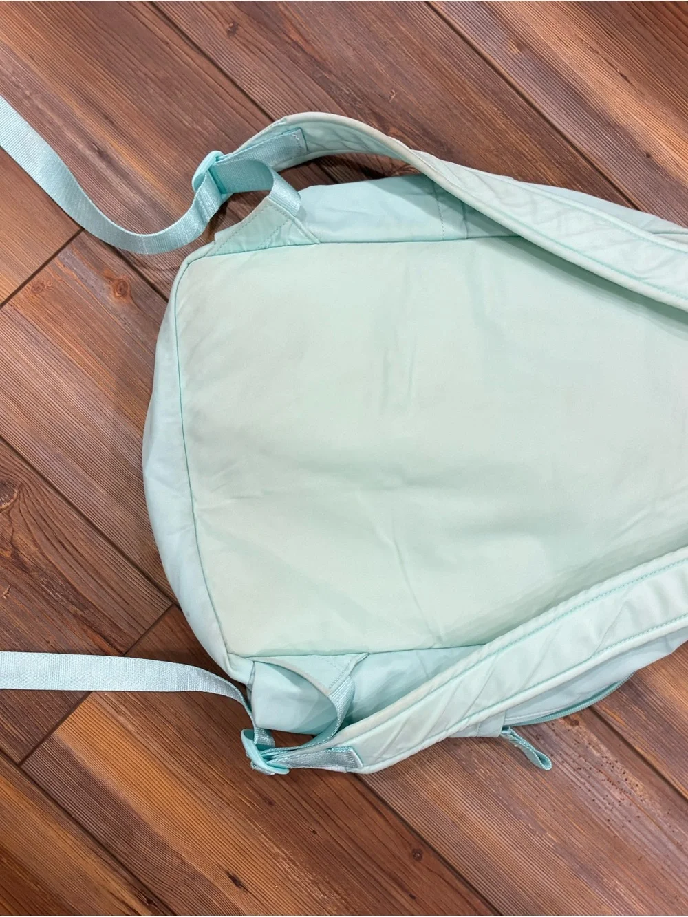 Mint Green Backpack with white Embroidery - Lululemon